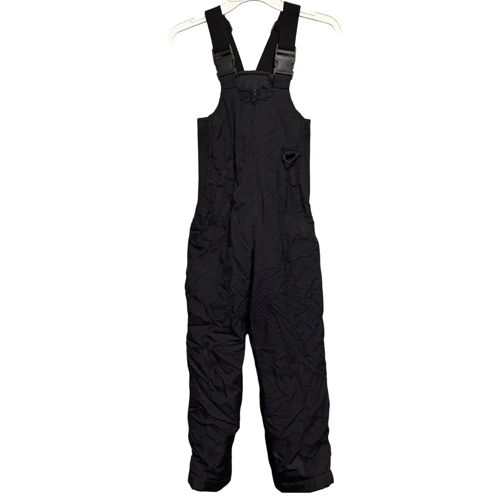 Sport Essentials Boys Black Insulated Snow Bibs Waterproof Overalls Style Sz 8